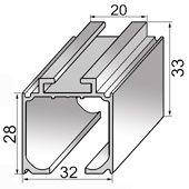 Верхняя направляющая для раздвижных дверей S 2 м до 200кг (на ролики 028,026,024)