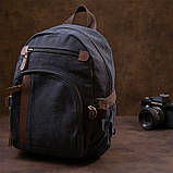 Рюкзак текстильний унісекс Vintage 20600 Чорний, фото 7