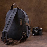 Рюкзак текстильний унісекс Vintage 20600 Чорний, фото 9