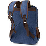 Рюкзак текстильний дорожній унісекс Vintage 20621 Синій, фото 2