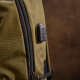 Рюкзак текстильний smart унісекс Vintage 20623 Оливковий, фото 10