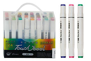 Набір скетч маркерів 24шт в ПВХ чохлі ООПТ