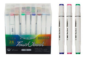 Набір скетч маркерів 36шт в ПВХ чохлі ООПТ