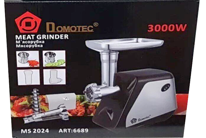 Електром'ясорубка із соковичавницею DOMOTEC 2500w MS-2024/ 6689 (4 шт./ящи), фото 1