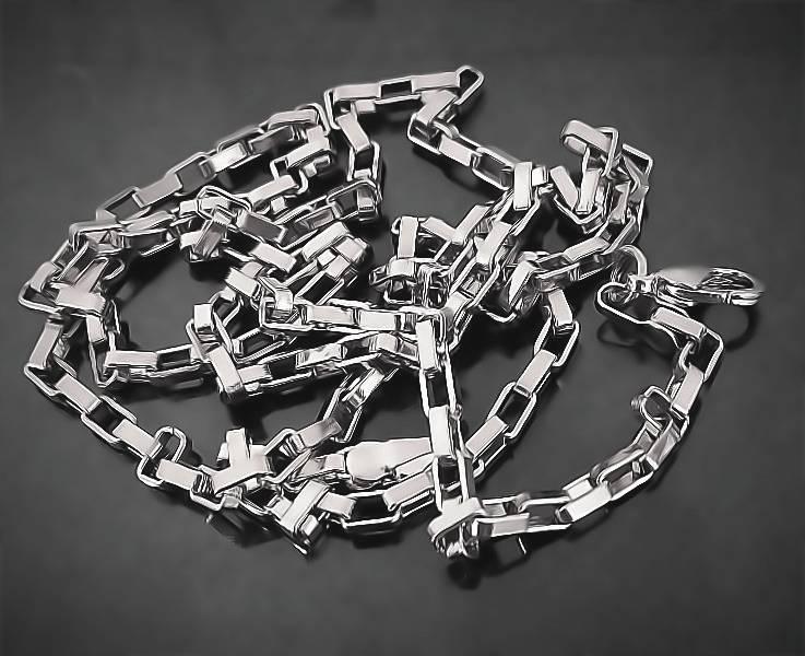 Ланцюжок Аthena. Сталь. Родій. Довжина: 54 см. Товщина: 2,5 мм. Плетіння: якірне