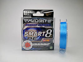 Шнур Favorite Smart PE 8x 150м (sky blue) #1.2/0.187 mm 15lb/9.5 kg