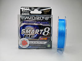 Шнур Favorite Smart PE 8x 150м (sky blue) #0.8/0.153 mm 10lb/6.8 kg