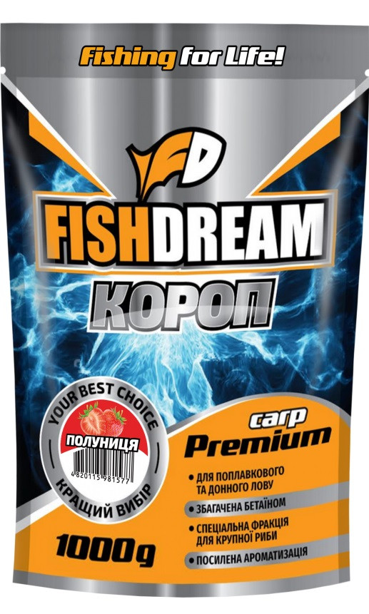 Прикормка Fish Dream Premium "Короп полуниця" 1kg