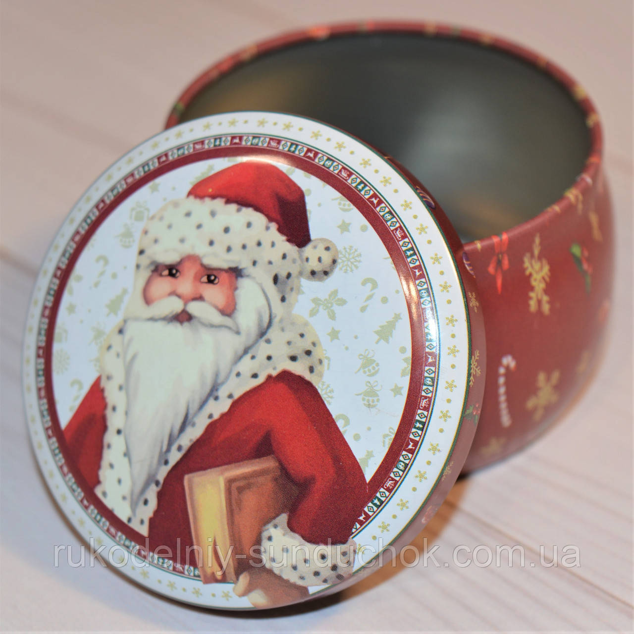 Бляшана Коробочка для дрібниць кругла (7*5 см), фото 1