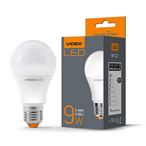 Світлодіодна LED-лампочка VIDEX A60e 9 W E27 3000 K (220v)