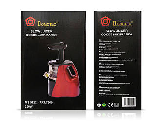 Соковитискач Domotec 250Вт Small червоний MS-5222 3шт 9489