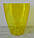 Пластикове кашпо для орхідеї квадрат ДП 12*12см жовтий, фото 2