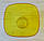 Пластикове кашпо для орхідеї квадрат ДП 12*12см жовтий, фото 3