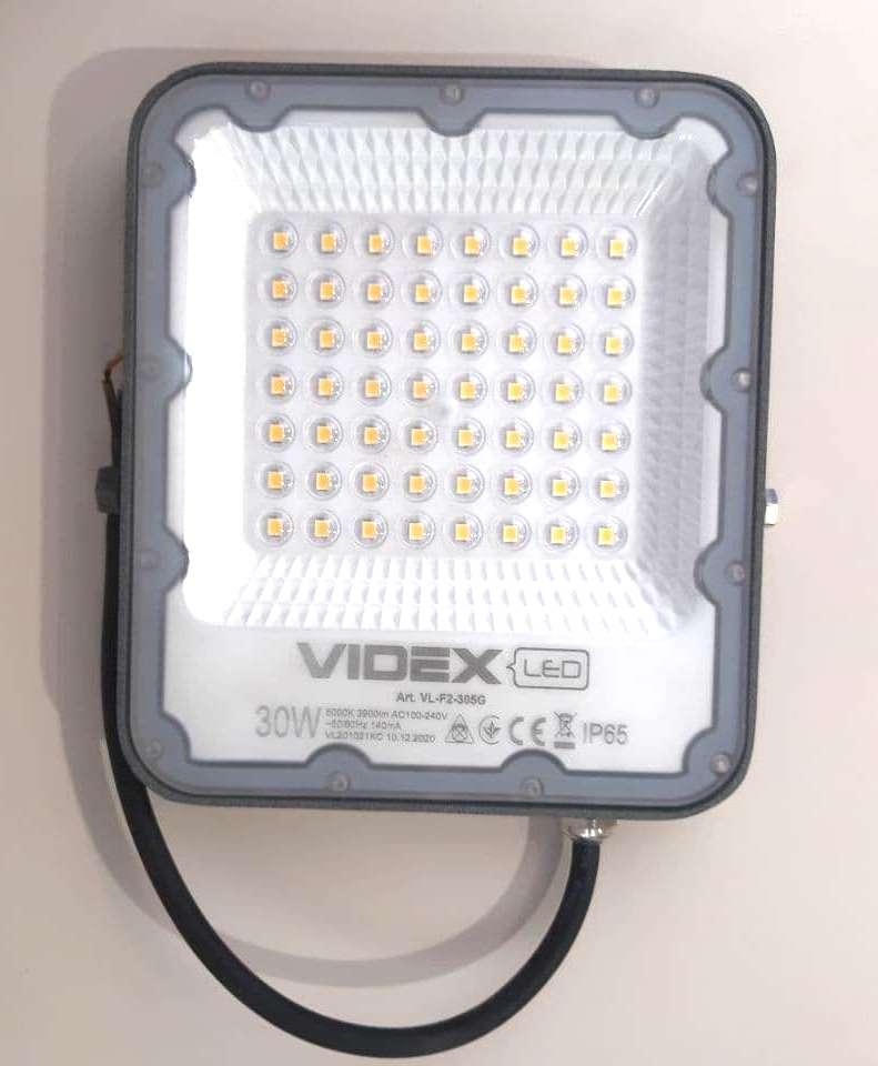 Світлодіодний прожектор Led Videx VL-F2-305G 30W 5000К IP65 тонкий корпус