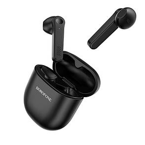 Навушники вкладиші безпровідні з мікрофоном Borofone BE49 Serenity TWS в кейсі Чорний, фото 1