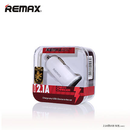Автомобільна зарядка Remax на 1 USB (2.1A) (2 кольори), фото 2