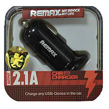 Автомобільна зарядка Remax на 1 USB (2.1A) (2 кольори), фото 3