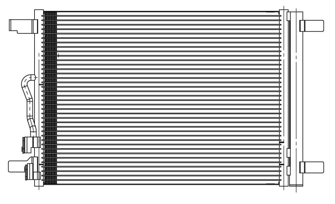 Радіатор кондиціонера Skoda  OCTAVIA (13-)/ VW Tiguan (16-) GOLF VII (12-)  5Q0816411M AVA  VNA5335D, фото 1