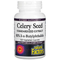 Екстракт насіння селери Natural Factors "Celery Seed Standardized Extract" 75 мг (120 капсул)