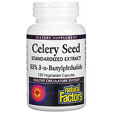 Екстракт насіння селери Natural Factors "Celery Seed Standardized Extract" 75 мг (120 капсул)