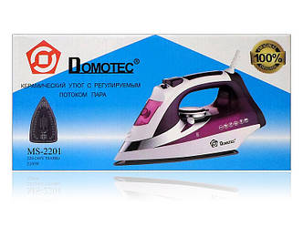 Праска з керамічною підошвою 2200Вт Domotec MS-2201 12шт 7074