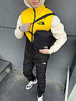 Жилетка мужская + штаны + барсетка костюм осенний весенний 'Clip' TNF желтая-черная the north face