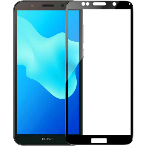 Захисне скло для Huawei Y5 Prime (2018) / Honor 7A Black / Y5 Lite (2019) (Клей)