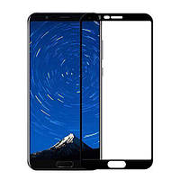5D скло для Huawei Honor V10 Black Чорне - Повний клей / Full Glue