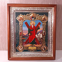 Ікона Андрій Першозваний святий апостол, лик 15х18 см, у світлому прямому дерев'яному кіоті