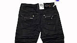 Штани повсякденні підліткові для дівчинки чорні весна стрейч з декором LAFEIDINA JEANS (розмір 22), фото 5