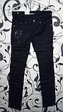 Брюки шкільні підліткові для дівчинки з паєтками чорні LAFEIDINA JEANS (26 розмір), фото 6