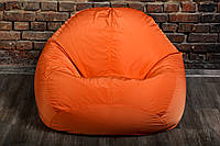 Бескаркасное большое кресло мешок груша XXL 130х160см, оранжевое