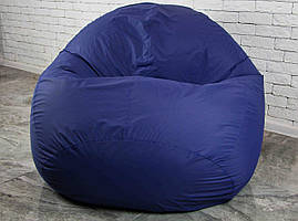 Безкаркасне велике крісло мішок груша XXL 130х160см, темно-синє