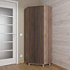 Біла кутова шафа розпашна з полицями і штангою, шафа для одягу в передпокій шириною 70 см Opendoors, фото 7