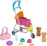 Прогулянка зі цуценятами Барбі з вихованцями в колясці Barbie Stroll 'n Play Pups, фото 7