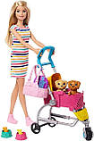 Прогулянка зі цуценятами Барбі з вихованцями в колясці Barbie Stroll 'n Play Pups, фото 8