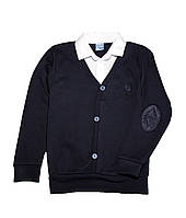 Сорочка для хлопчика імітація пуловер білий комір (від 6 до 14 років) - арт.1453718007