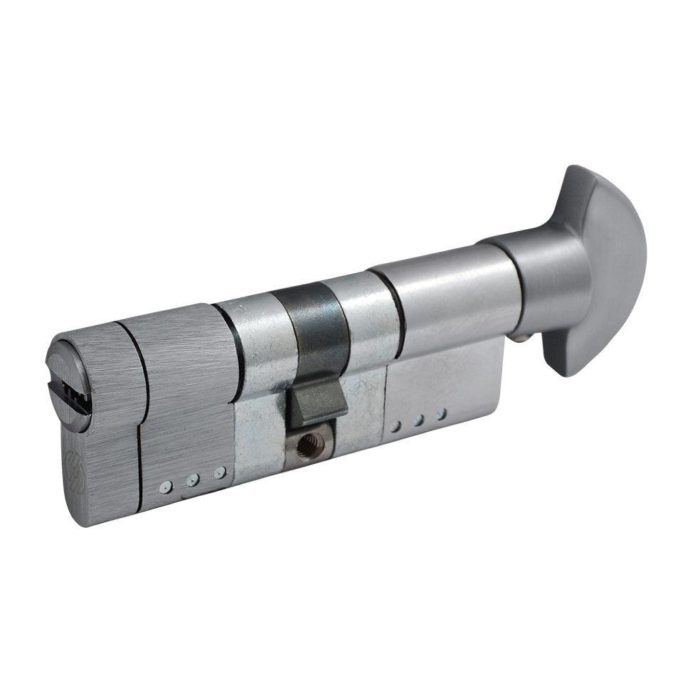 Циліндр Securemme 322TPCS41411X5 К22 40/40 мм, 5 ключів + 1 монтажний, ключ/ручка, матовий хром (517