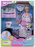 Лялька Defa Lucy 8009 вагітна з двома новонародженими та аксесуарами, фото 2
