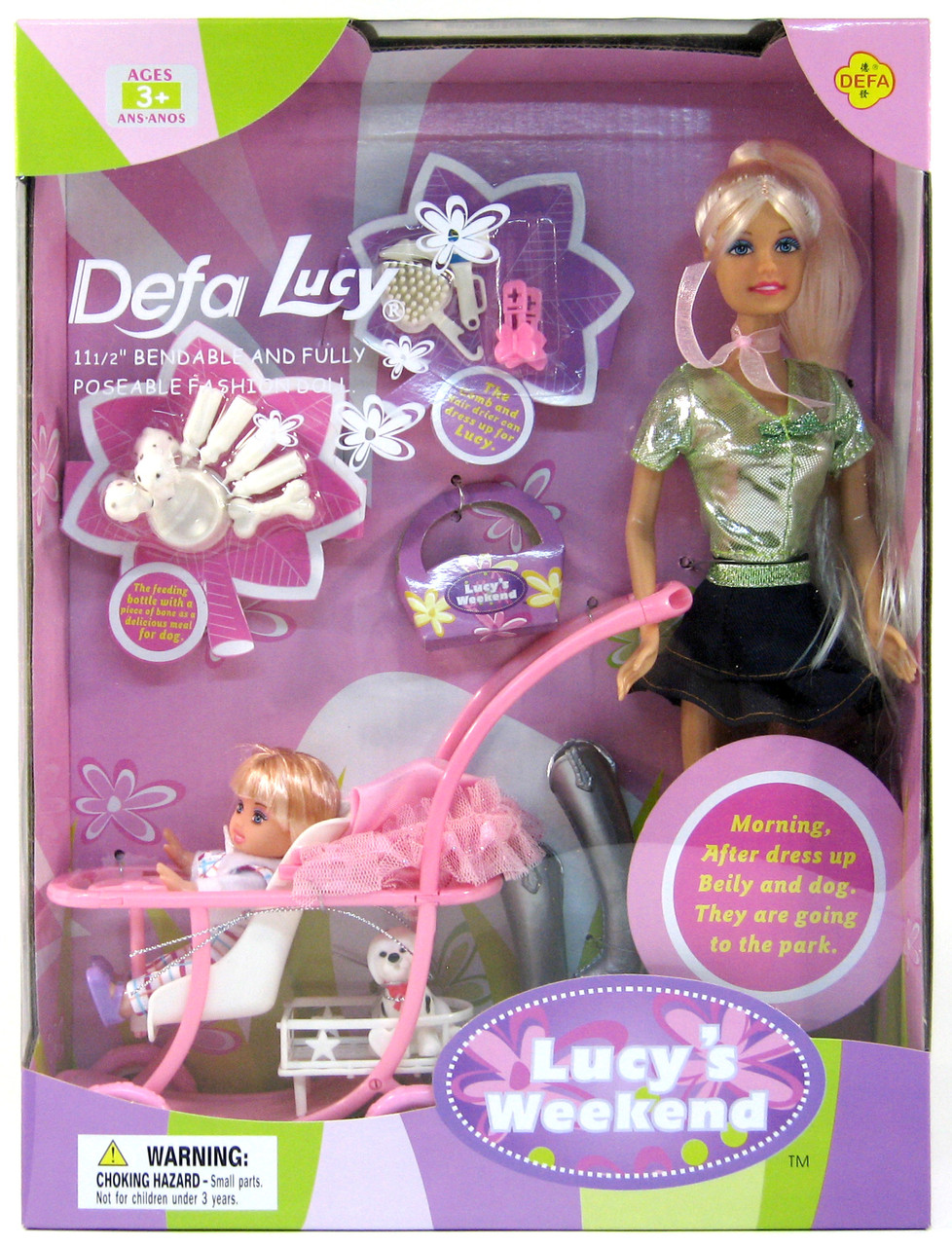 Лялька 20958 DEFA Lucy з коляскою, дитиною та аксесуарами