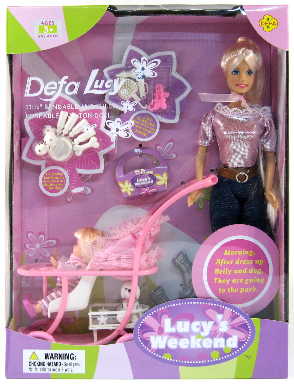 Лялька 20958 DEFA Lucy з коляскою, дитиною та аксесуарами