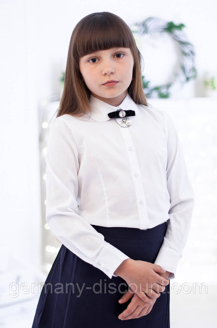 Біла класична шкільнабл узка мод. 4001, фото 1