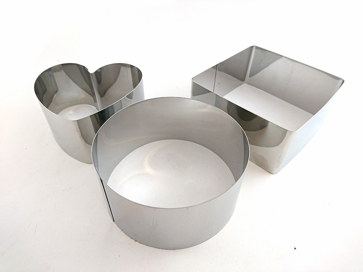 Набір форм для гарніру "Коло, квадрат, серце", вирубки, фото 1