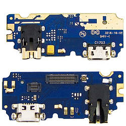 Шлейф - плата зарядки для Meizu U10 U680H, коннектора зарядки, з роз'ємом навушників, мікрофоном