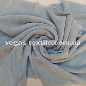 Тканина Велюр плюш стрейч Світло-блакитний