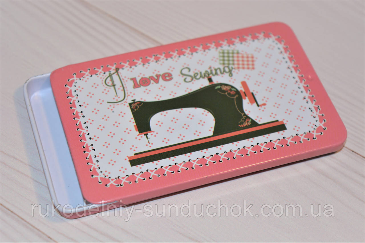 Бляшана Коробочка для дрібниць прямокутна "слайдер" (9,5*6*1 см), фото 1