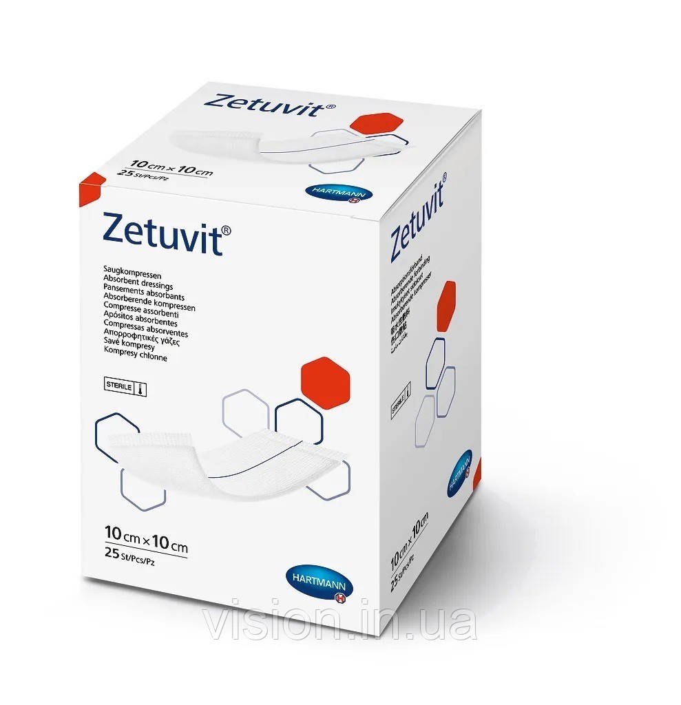Пов'язка сорбційна Zetuvit 10см х 10см 1шт (4137019-1/4137019), фото 1