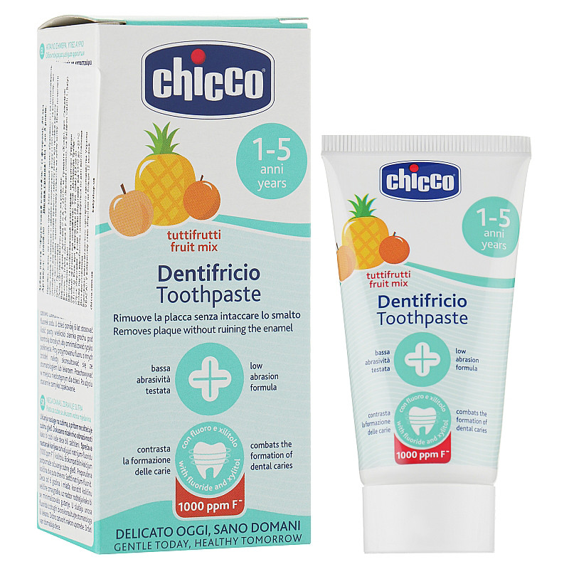 Зубна паста "Тутті-фрутті" з фтором Chicco (8058664138715)