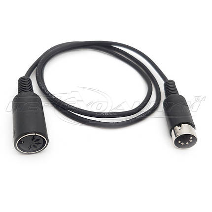 Кабель 5 pin DIN подовжувач MIDI в екрані, фото 1