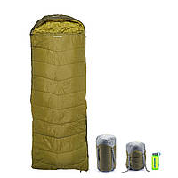 Спальный мешок Pinguin Blizzard (4/-1°C), 190 см (Wide) - Left Zip, Khaki (PNG 239744) 2020